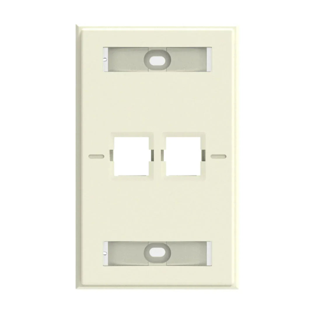 COMMSCOPE 760249169 Face Plate Universal 2 Puertos con Label Placa para Jack Ivory