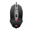 Mouse gamer HP M270 de 4 botões com luz de fundo, USB e sensor óptico, preto