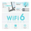 Adaptador USB sem fio TP-LINK ARCHER TX50UH WIFI 6 AX3000 Dual Band