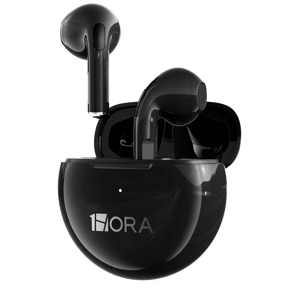 1HORA AUT119-B Auriculares Inalámbricos TWS Bluetooth 5.3 con Estuche Circular LTW-006