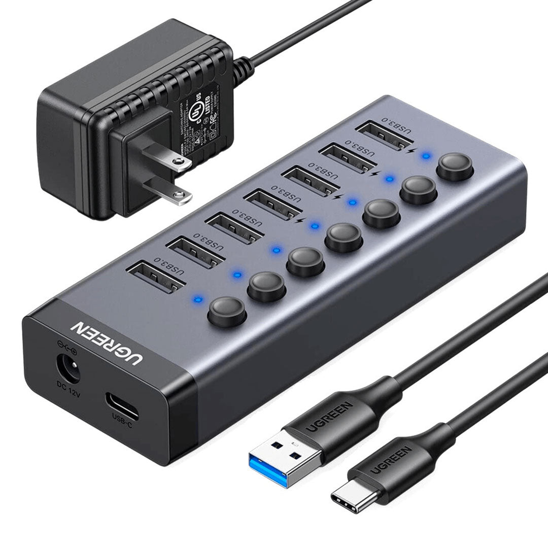 UGREEN CM481 90305 Adaptador HUB 7 Puertos 3.0 de USB-A a USB-A