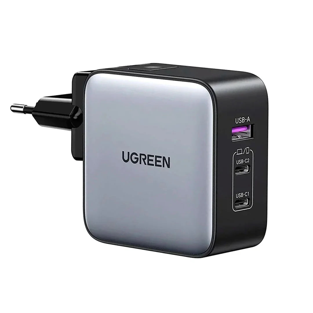 UGREEN CD296 90409 Nexode Cargador Gan USB-C 3 en 1 65W Uso Internacional