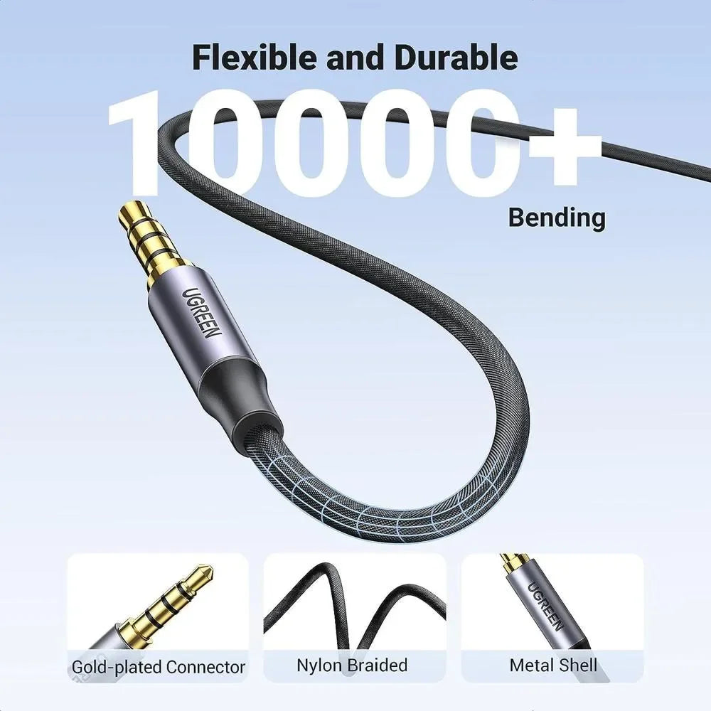 UGREEN AV183 20782 Cable de Audio para Micrófono 3.5mm Macho a Macho 2m
