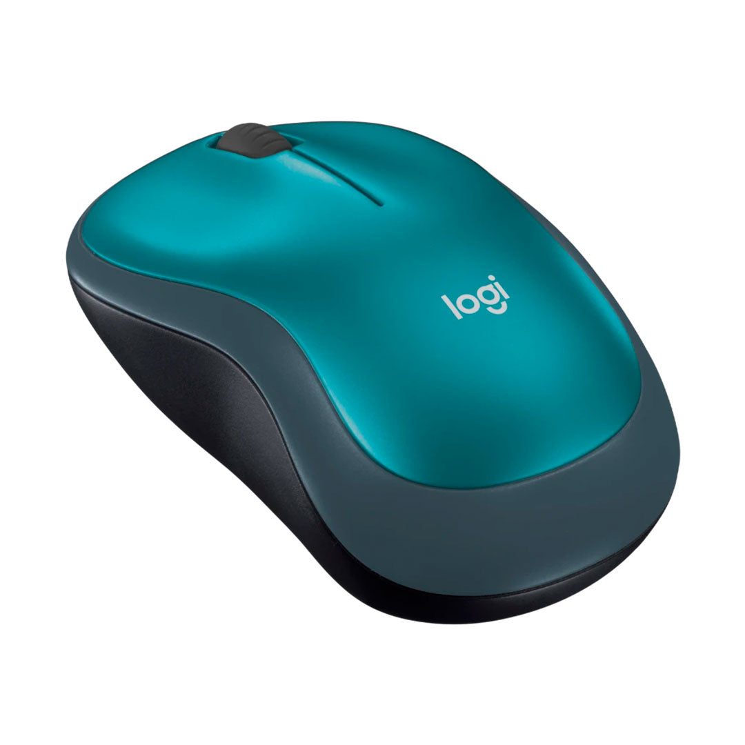 LOGITECH M185 Mouse inalámbrico compacto Verde, USB 2.4GHz, 1000dpi, 910-003636