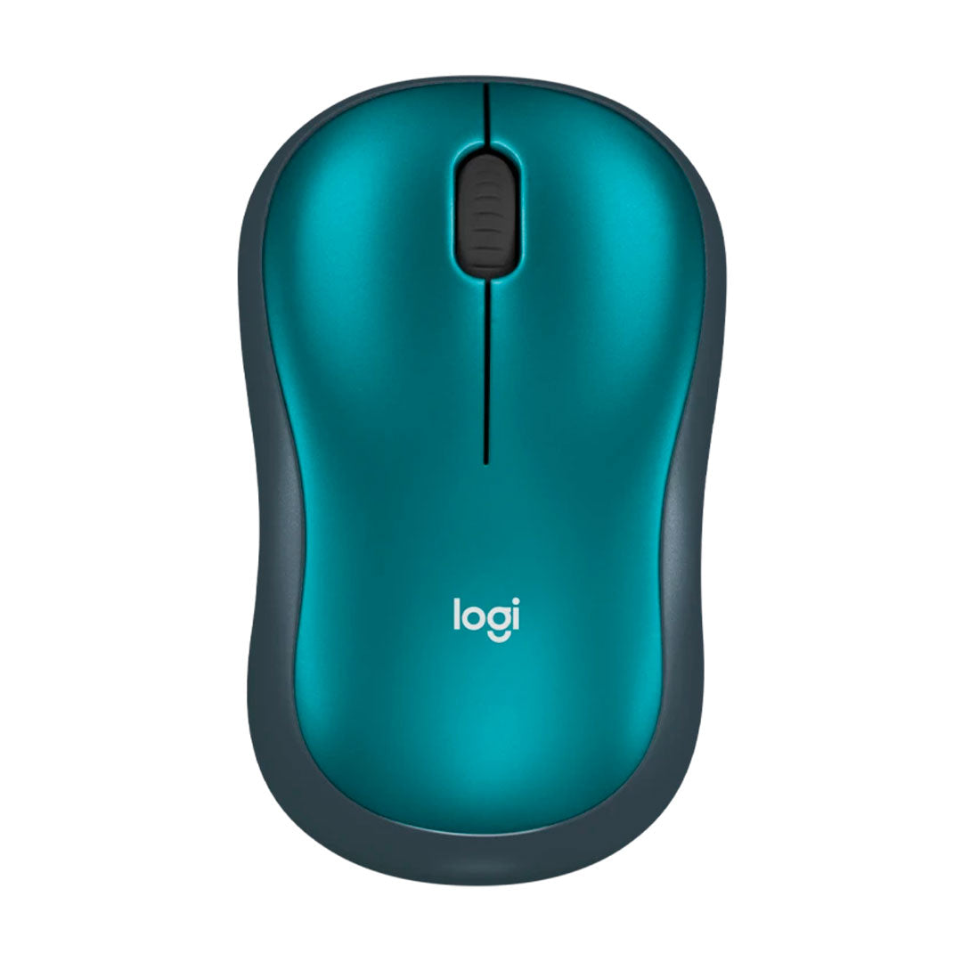 LOGITECH M185 Mouse inalámbrico compacto Verde, USB 2.4GHz, 1000dpi, 910-003636