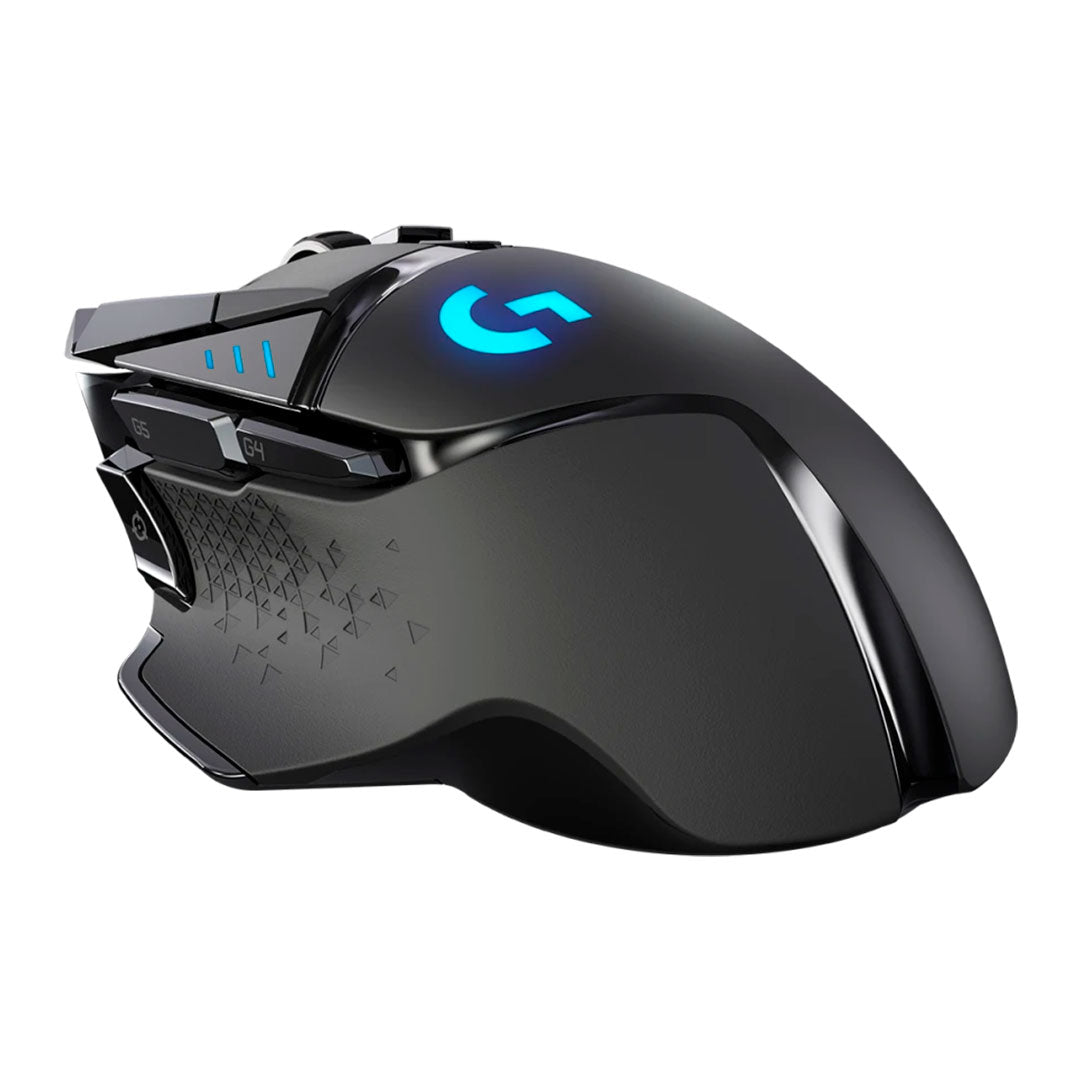LOGITECH G502 Mouse óptico inalámbrico Gaming, Lightspeed, RGB Lightsync, sensor HERO 25600 dpi, Negro, 910-005565