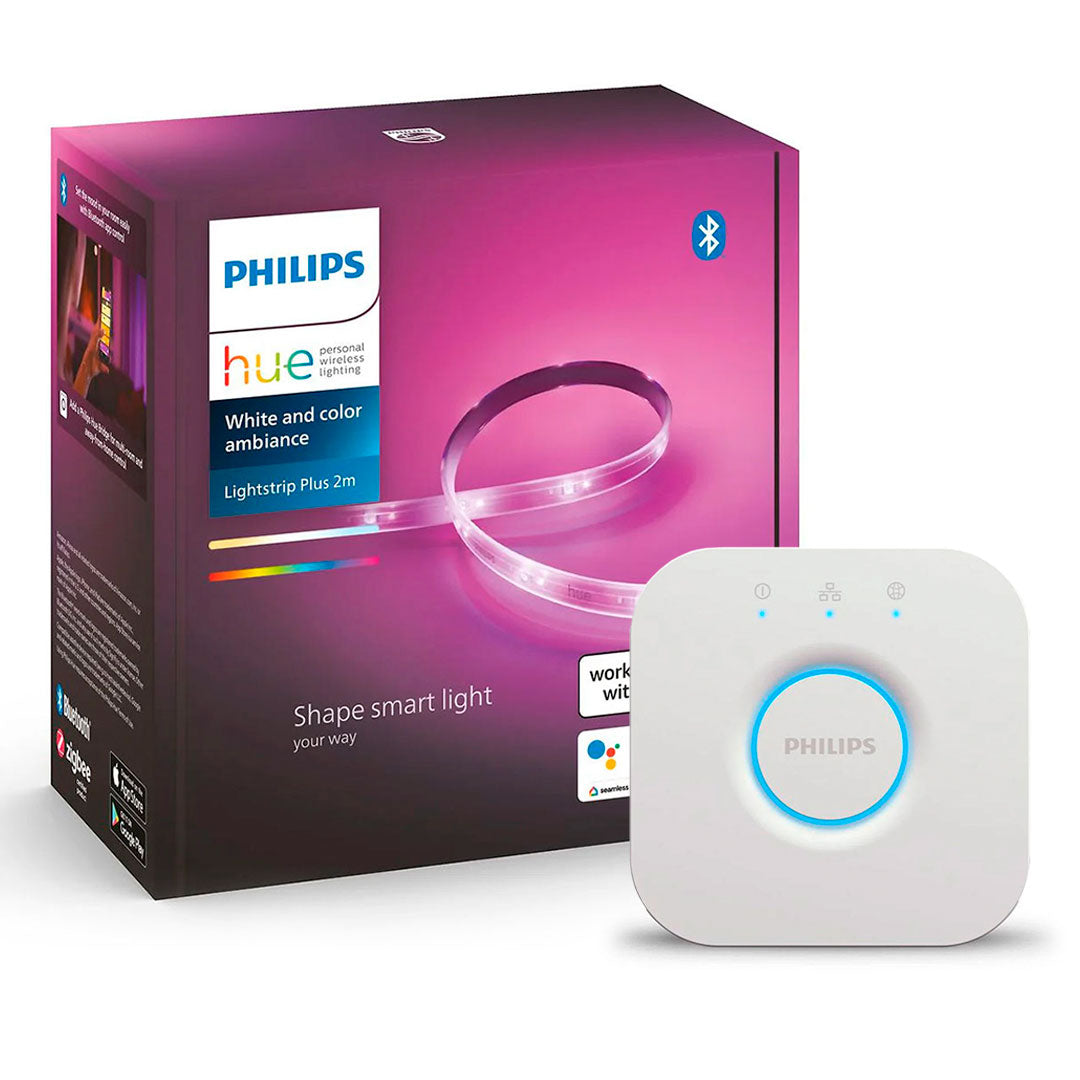 PHILIPS HUE Kit Tira Luz Led 2m + Bridge Smart