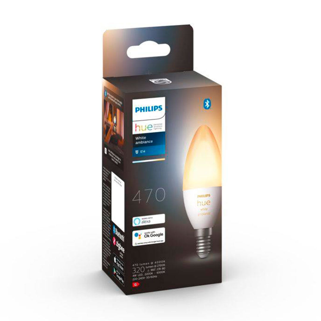 PHILIPS HUE Kit Foco Vela B39 + Bridge Inteligente