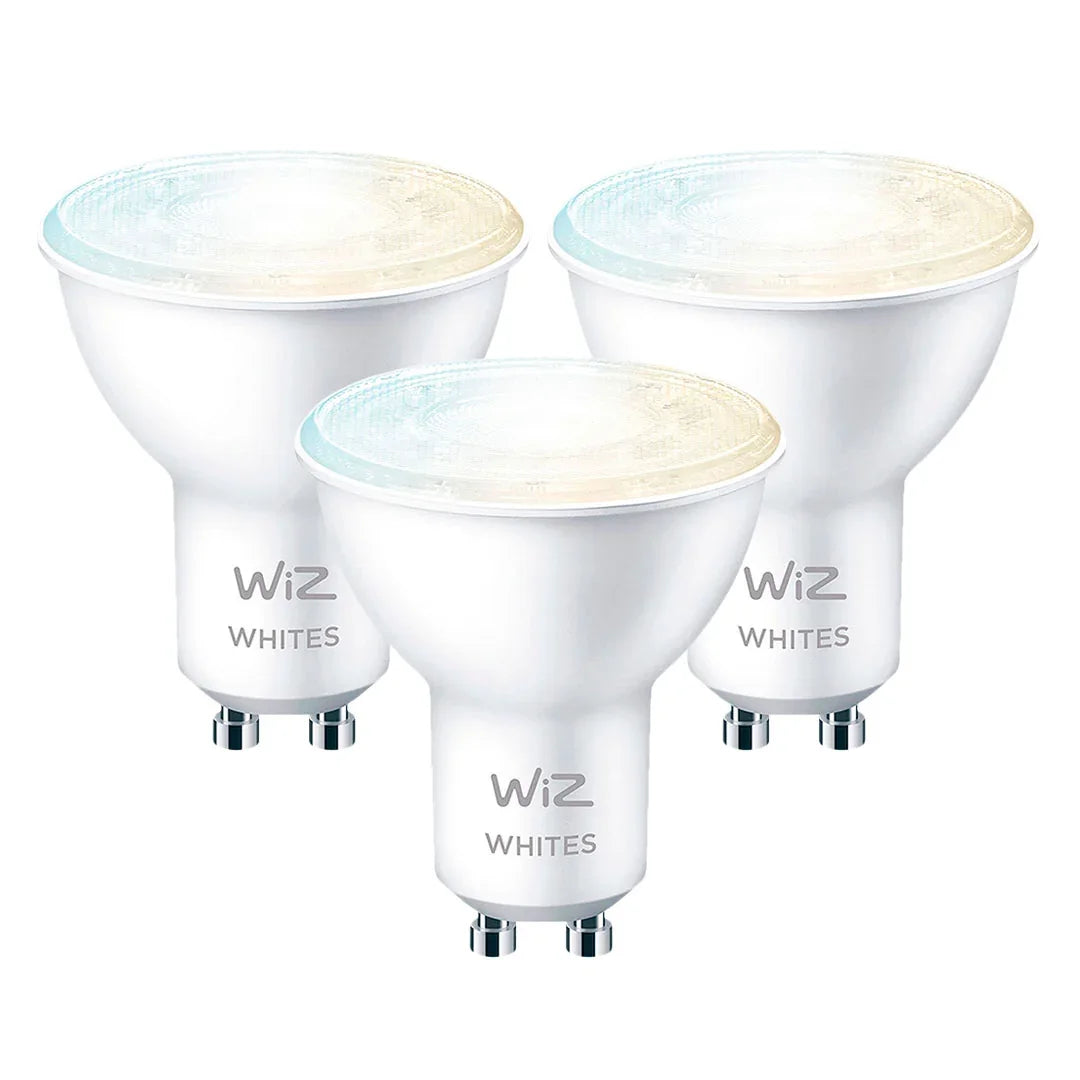 WIZ PACK-3 Foco Dicroica Inteligente Blanco GU10 4.9W 400Lúmenes Alexa Siri