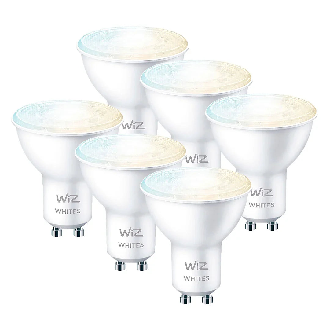 WIZ PACK-6 Foco Dicroica Inteligente Blanco GU10 4.9W 400Lúmenes Alexa Siri