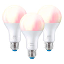 WIZ Pack 3 Lâmpada LED inteligente de alto lúmen 100W, E27 A67, branca e colorida, 1521 lúmens, 929002449712
