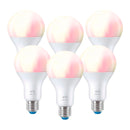 Pacote WIZ com 6 lâmpadas LED inteligentes de alto lúmen de 100 W, E27 A67, brancas e coloridas, 1521 lúmens, 929002449712