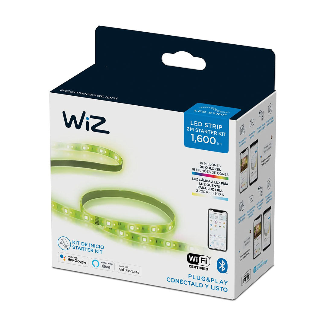 WIZ Cinta LED Flex WIFI inteligente, RGB, 20w, 1600 lúmenes, 2mts 929002524812
