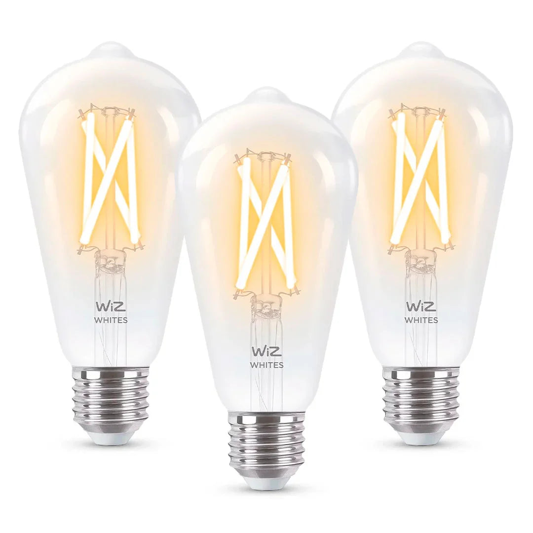 WIZ PACK-6 Foco de Filamento Inteligente ST64 E27 7W Luz Blanca Cálida y Fría 806Lúmenes
