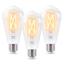 Pacote WIZ de 6 lâmpadas inteligentes de filamento transparente de 7 W, ST64 E27, 806 lúmens, luz branca quente e fria 929003018612