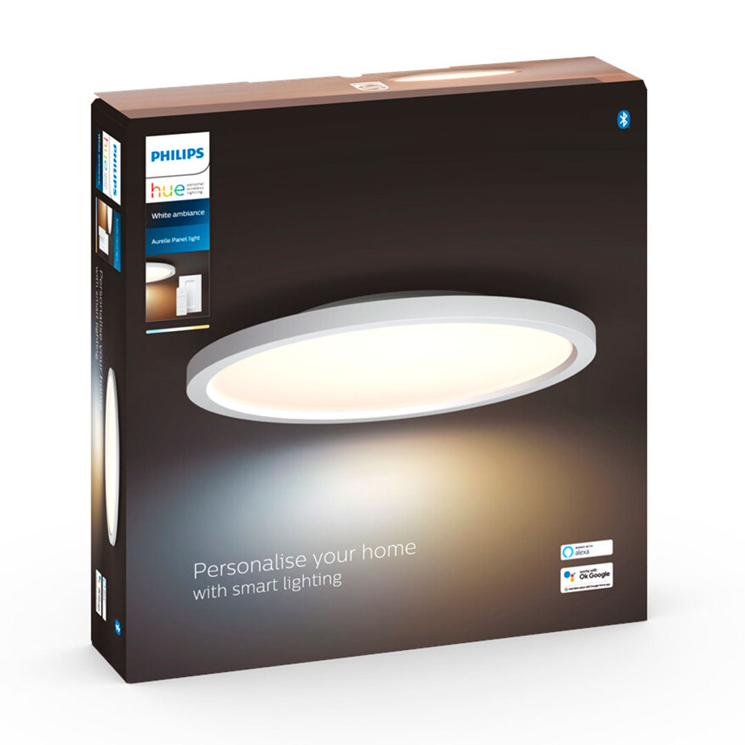 PHILIPS HUE Kit Lámpara Aurelle Redondo + Bridge Inteligente