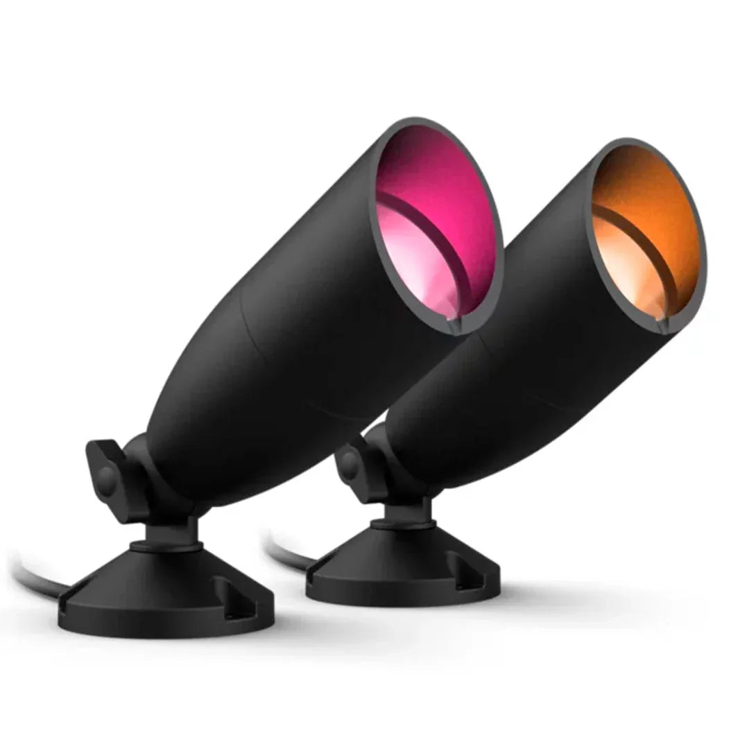 WIZ GROUND SPOTLIGHT Kit Lámpara de piso WIFI inteligente para exterior RGB, 10w, 540 lúmen, IP65, 2-PACK 929003258301