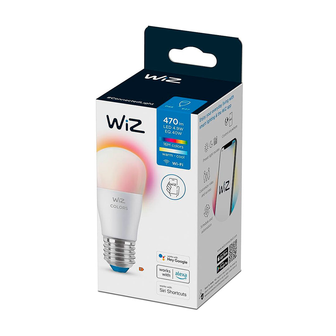 WIZ PACK-2 Foco Inteligente P45 E27 40W Multicolor 450Lúmenes 25000horas