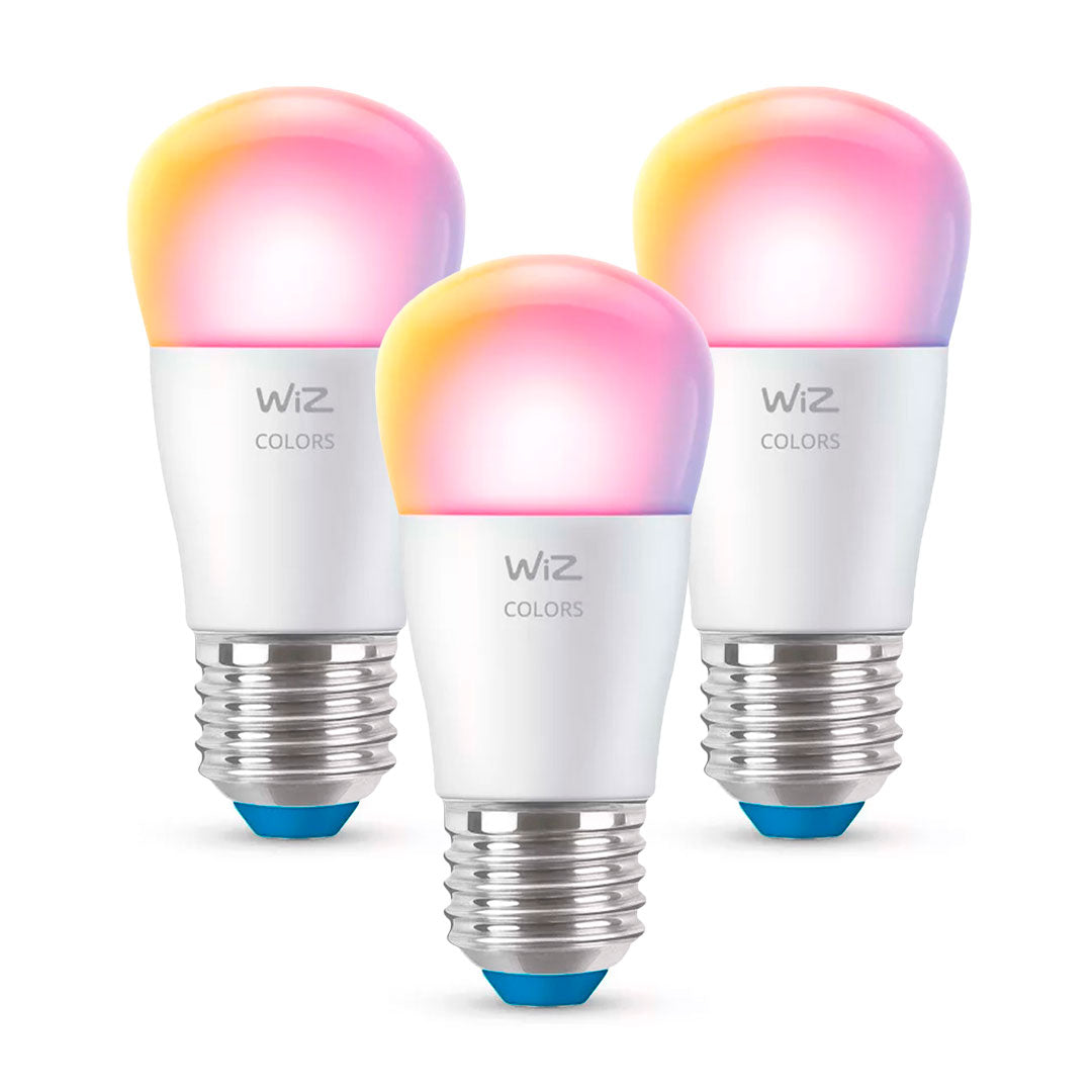 WIZ PACK-3 Foco Inteligente P45 E27 40W Multicolor 450Lúmenes 25000horas