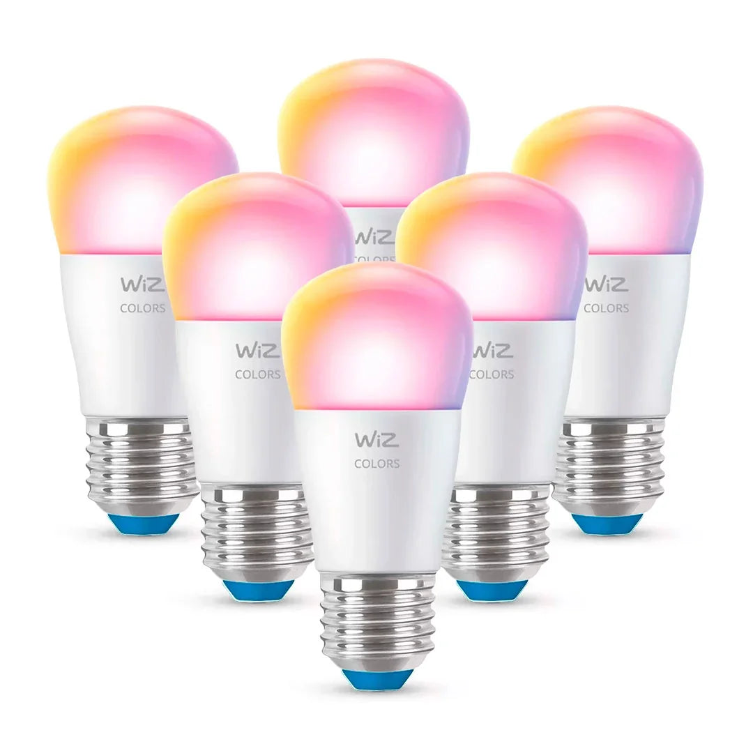 WIZ PACK-6 Foco Inteligente P45 E27 40W Multicolor 450Lúmenes 25000horas