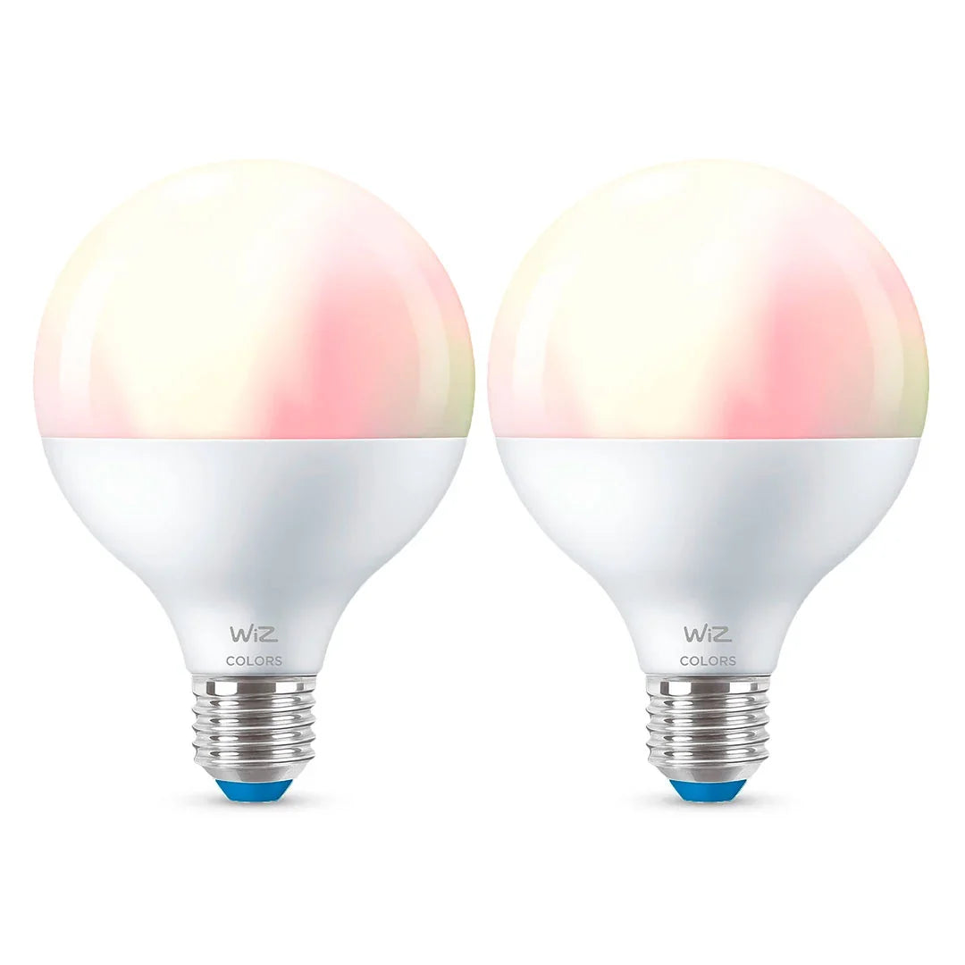 WIZ PACK-2 Foco Globo WIFI inteligente G95 E27 75w, multicolor, 1055 lúmenes, 25000 horas 929003604712