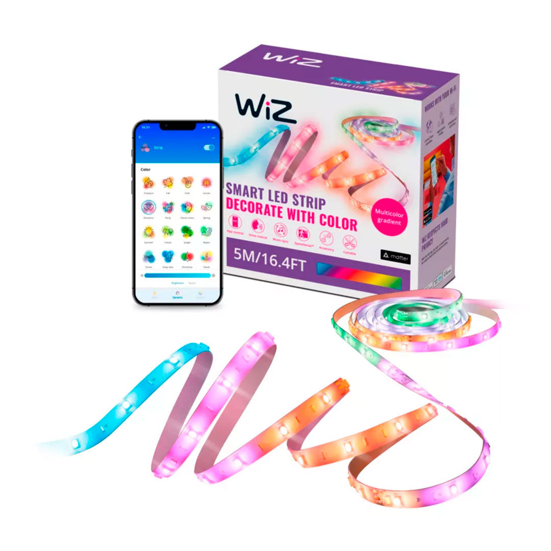 WIZ Cinta LED WIFI inteligente Strip RGB tipo C de 5mts 929004125901