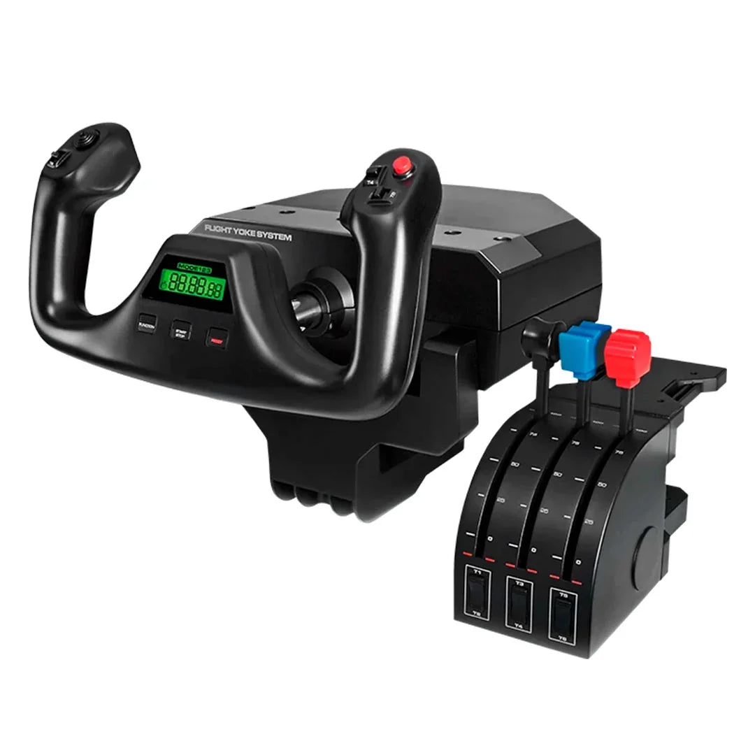 LOGITECH 945-000023 Palanca de Mandos FLIGHT YOKE SYSTEM de Simulación de Vuelo Profesional
