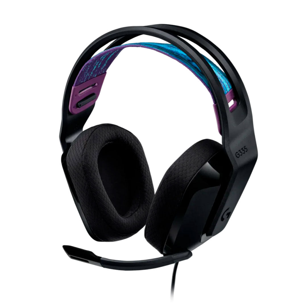 LOGITECH G335 Audífonos gamer con cable y micrófono, Negro, 981-000977