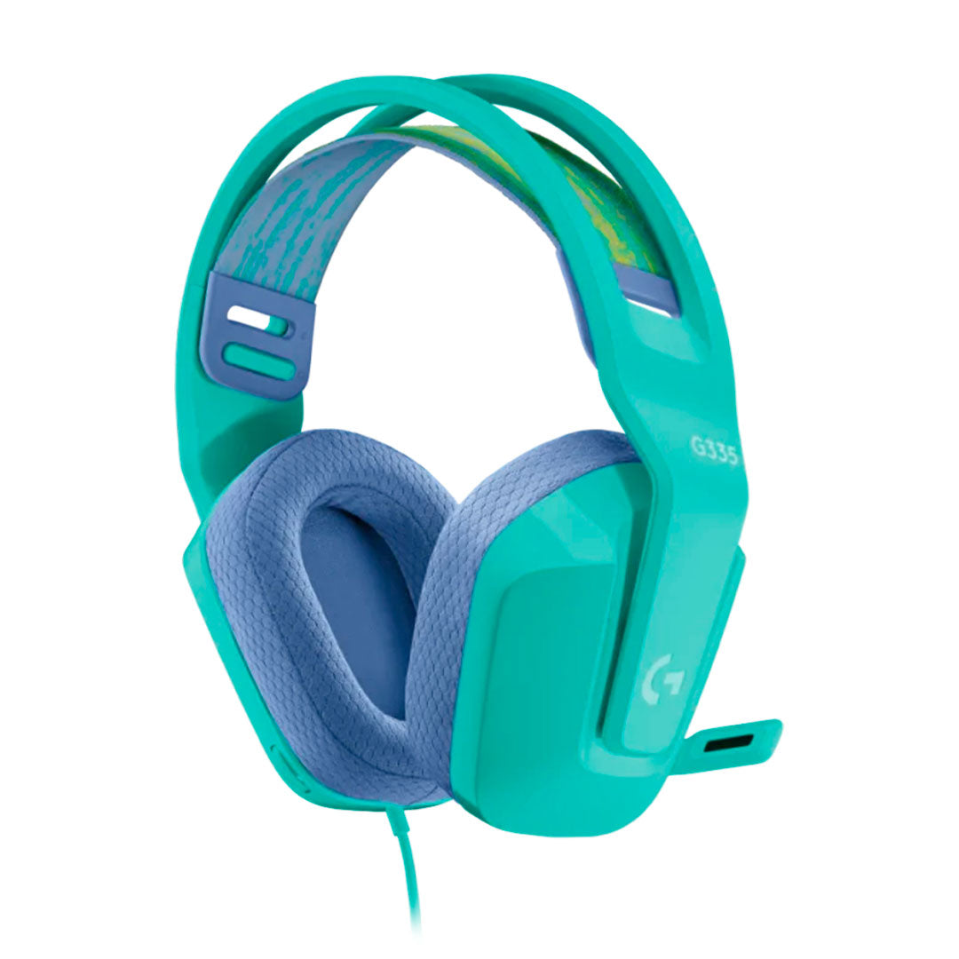 LOGITECH G335 Audífonos gamer con cable y micrófono, Turquesa, 981-001023