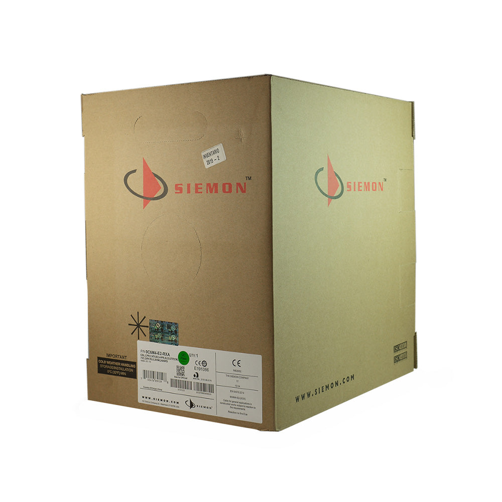 SIEMON 9C6M4-E2-RXA Cable UTP Sólido 4P Cat.6 24AWG CM Gris (Caja 305mt)