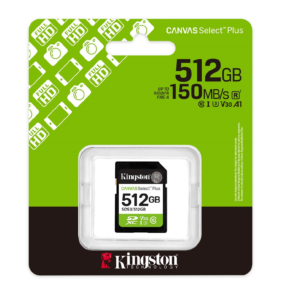 KINGSTON SDS3/512GB CANVAS SELECT PLUS Memoria MicroSD 512GB