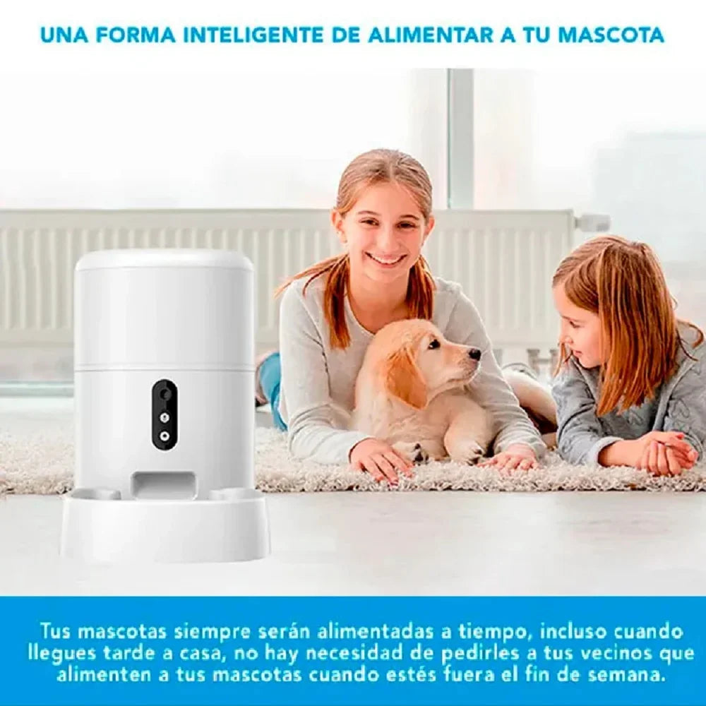 DIMAX G111 Comedero Inteligente de Mascota Con Cámara 2K 3MP APP Smart Life Alexa Google Assistant