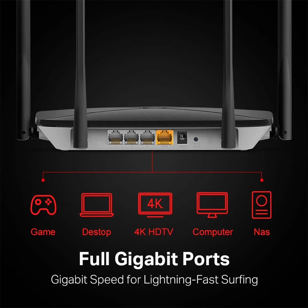MERCUSYS AC12G Router Gigabit Inalámbrico Doble Banda AC1300