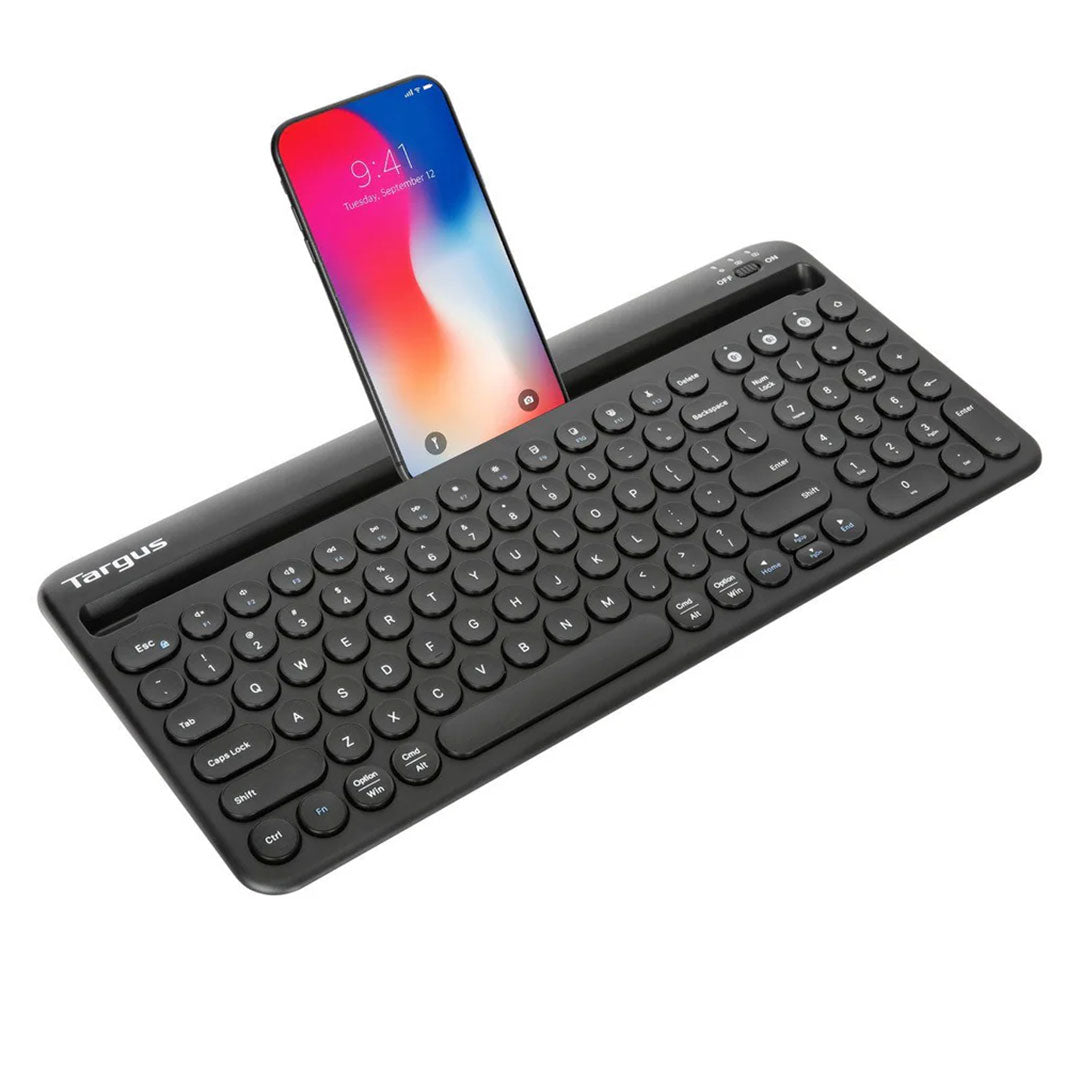 TARGUS AKB867ES Teclado inalámbrico antimicrobiano con soporte multidispositivo