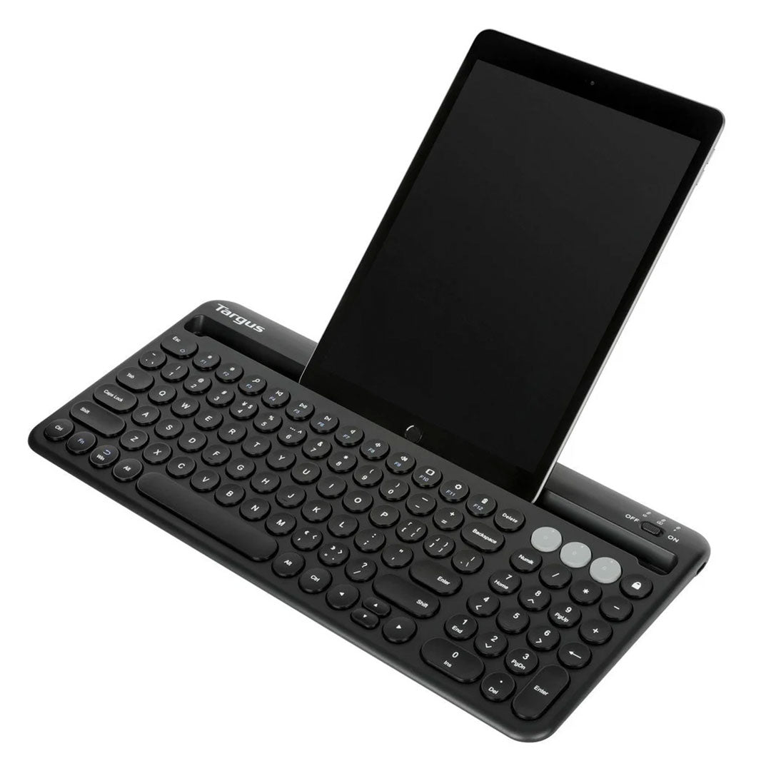 TARGUS AKB867ES Teclado inalámbrico antimicrobiano con soporte multidispositivo