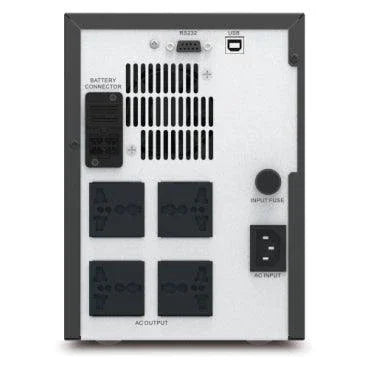 UPS respaldo de energia 1kVA/700W APC SMV1000I-MS concentrador de energia línea interactiva Easy UPS torre AVR 4Hora(s) Recharge 3.60Minuto(s) Stand-by 230VAC Entrada 230VAC Salida 4 universales Puerto Serial - ARTEUS