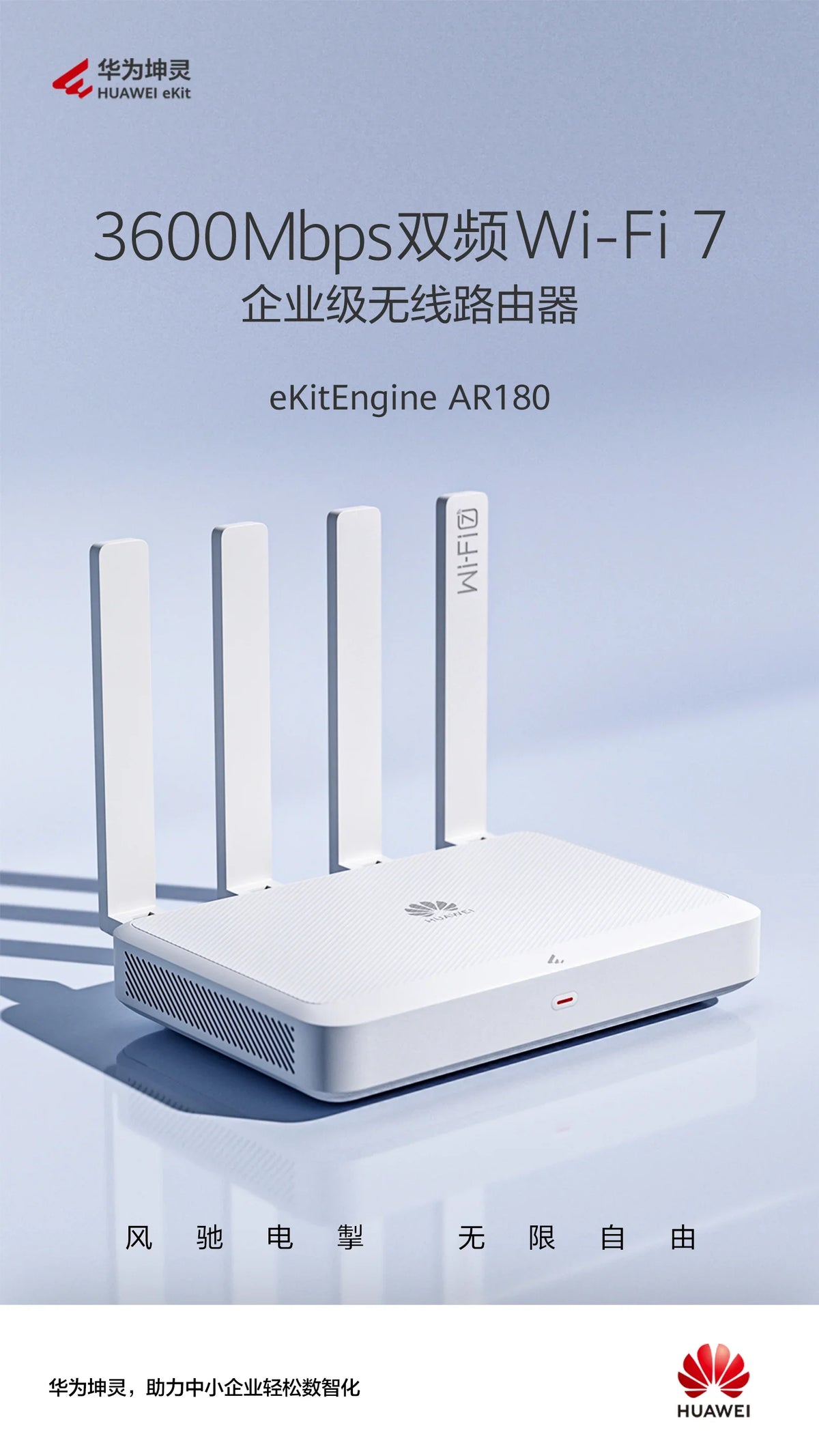 HUAWEI eKIT AR180 Router Wifi7 BE3600 Dual Band Enterprise RJ45 2.5GB