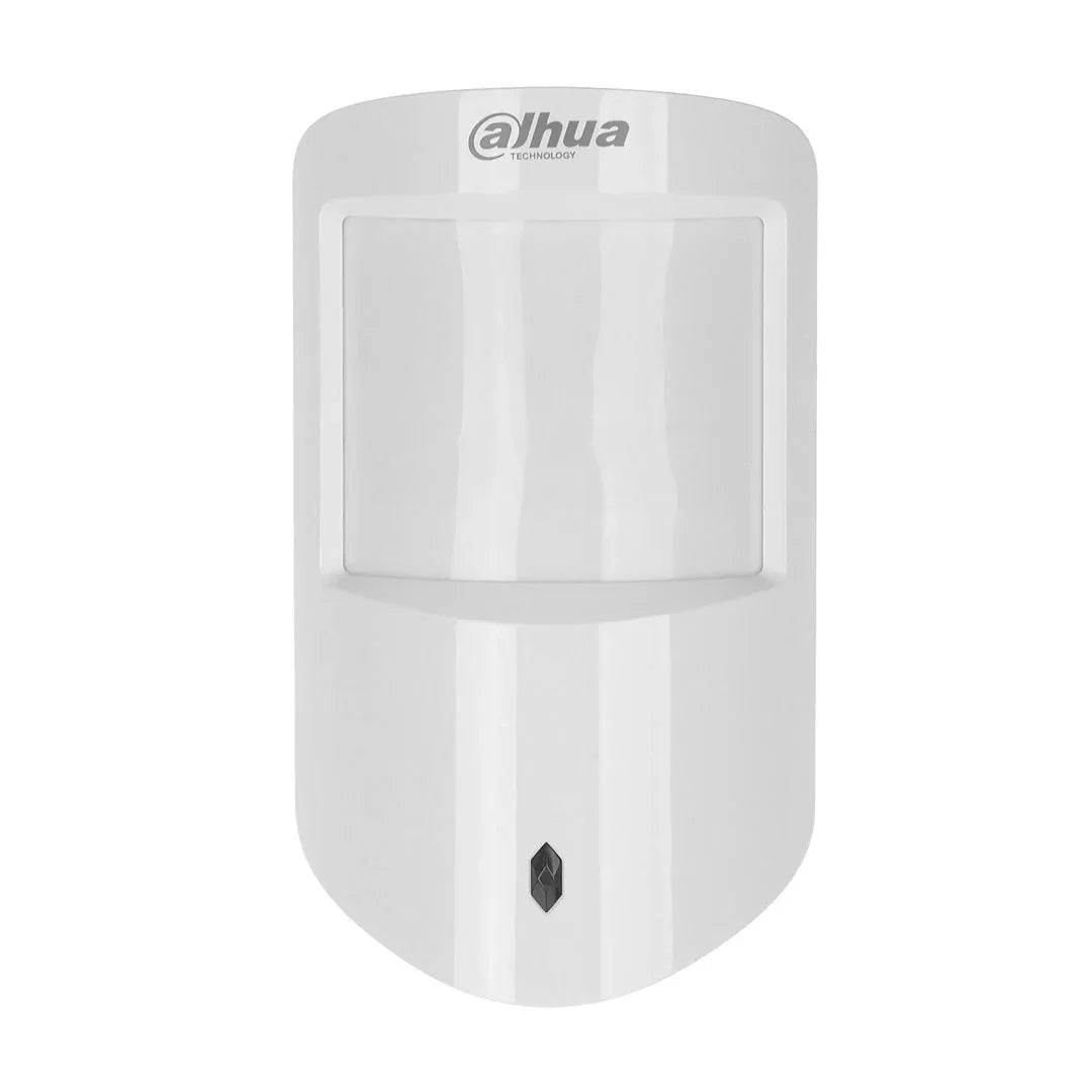 Sensor de movimiento blanco para sistema de alarma y seguridad electrónica con logotipo Dahua