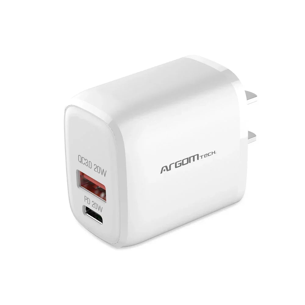 ARGOMTECH CARGADOR DUAL CARGA RAPIDA TIPO C+ USB DE 40W