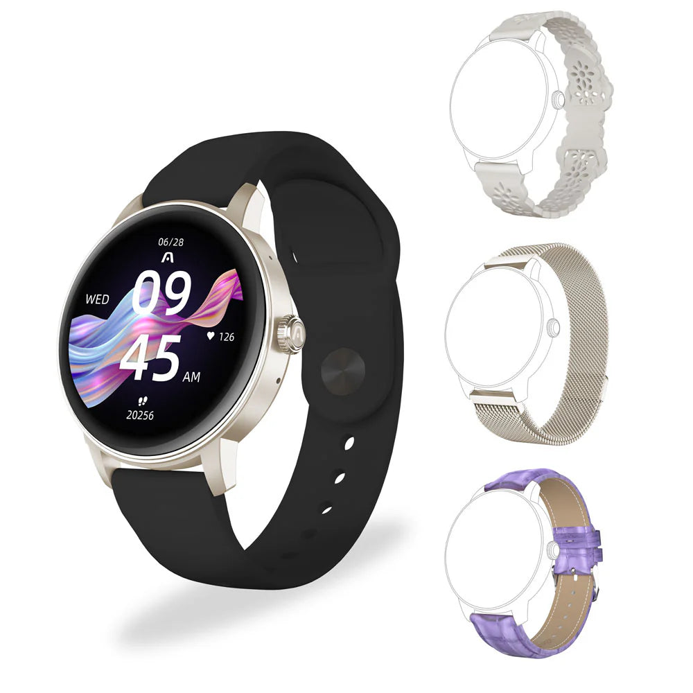 ARGOMTECH RELOJ SMART SKEIWATCH C30 ROSE GOLD RG 3 CORREAS
