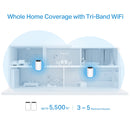 Sistema WiFi Mesh 6 para toda a casa TP-LINK DECO X68 (PACOTE COM 1) AX3600 Tri-Band AI. Controle de voz Alexa