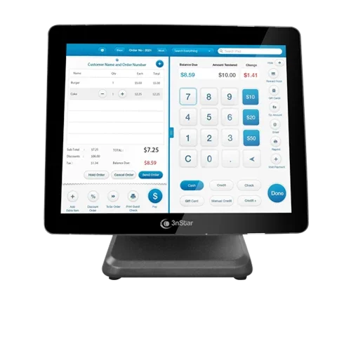 3NSTAR PTE0120W-8-240W11 POS All In One Táctil 15” Intel J4125 8GB RAM 240GB SSD WiFi