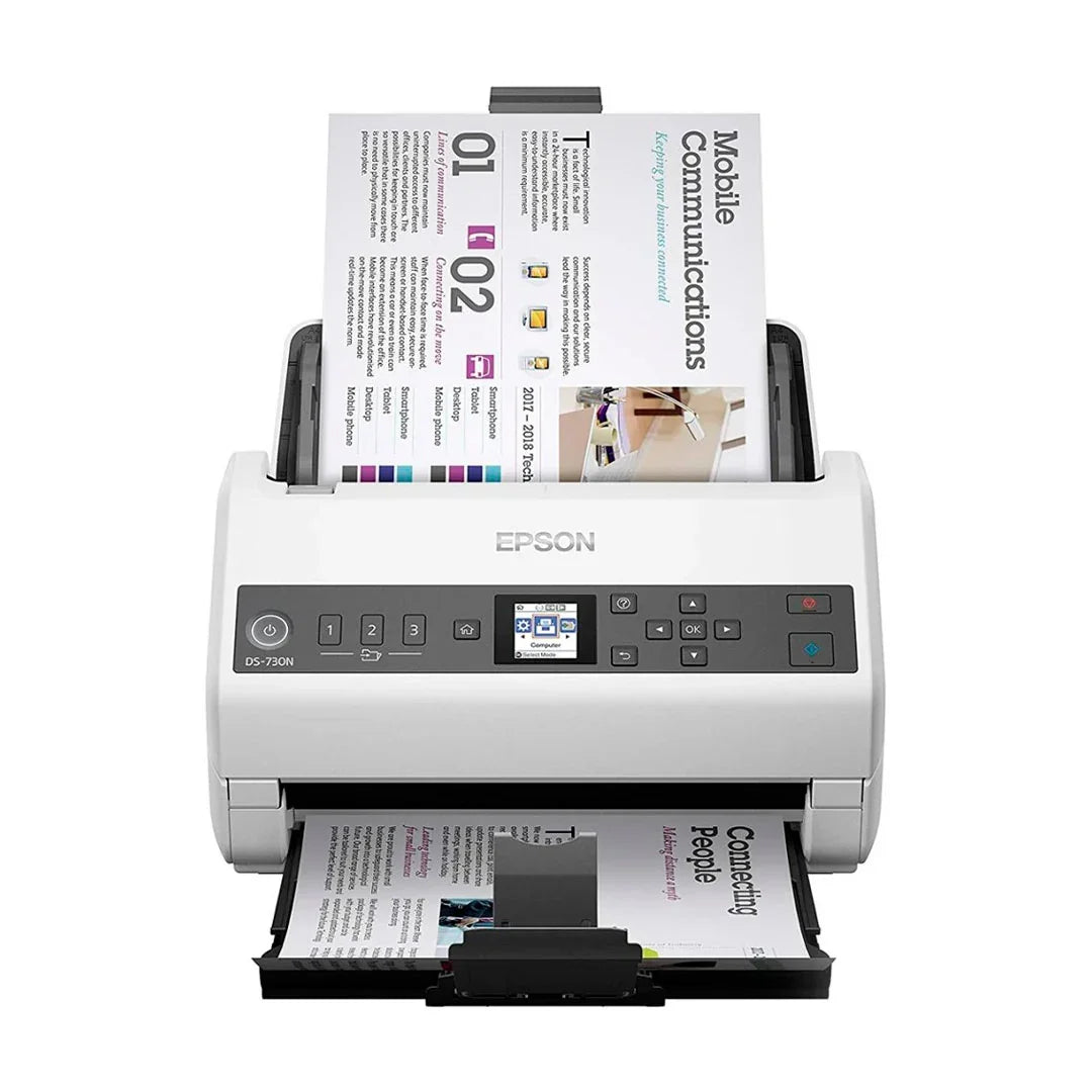 EPSON DS-730N Escáner de Documentos a Color 80 ipm Dúplex y en Red B11B259201