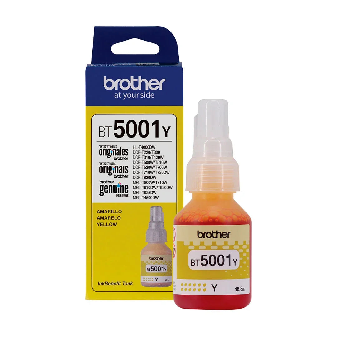 BROTHER BT5001Y, Botella de Tinta Brother 5001 Amarilla de Ultra alto rendimiento