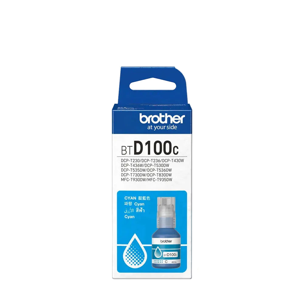 BROTHER BTD100C Botella de Tinta de Color Cyan Ultra Alto Rendimiento