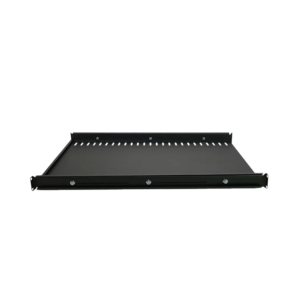 QUEST BV-1054 Bandeja 1-RU 19"x 635mm. Brazo telescópico hasta 820mm. Soporta 125 Kgs.