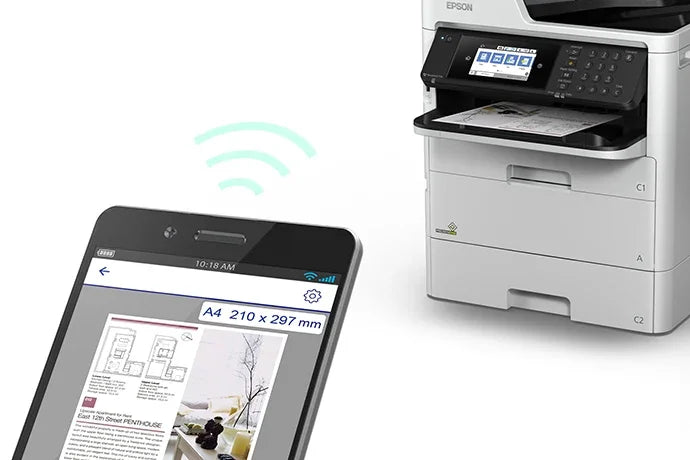 EPSON C11CG77301 - Multifuncional WorkForce Pro WF-C579R imprime escanea copia fax WiFi