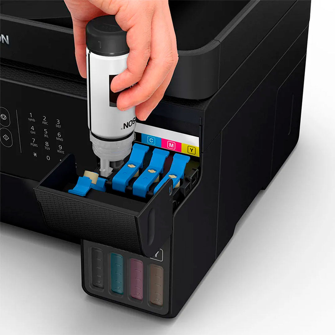 EPSON C11CK57303 Impresora multifuncional ECOTANK L5590 de tinta continua, Imprime, Escanea, Copia, Fax, WIFI, LAN, USB (C11CK57303)