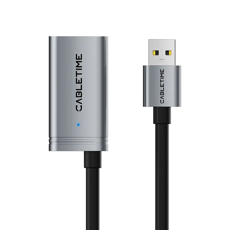 CABLETIME CA19S Cable de Extensión USB-A 2.0 10M CT-AMAFA2-AG10