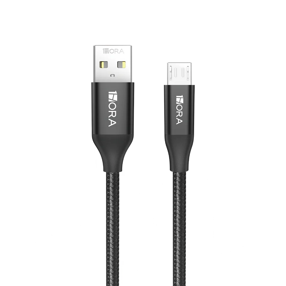1HORA CAB248-B Cable Trenzado Tipo USB-A a USB Micro-C 1M